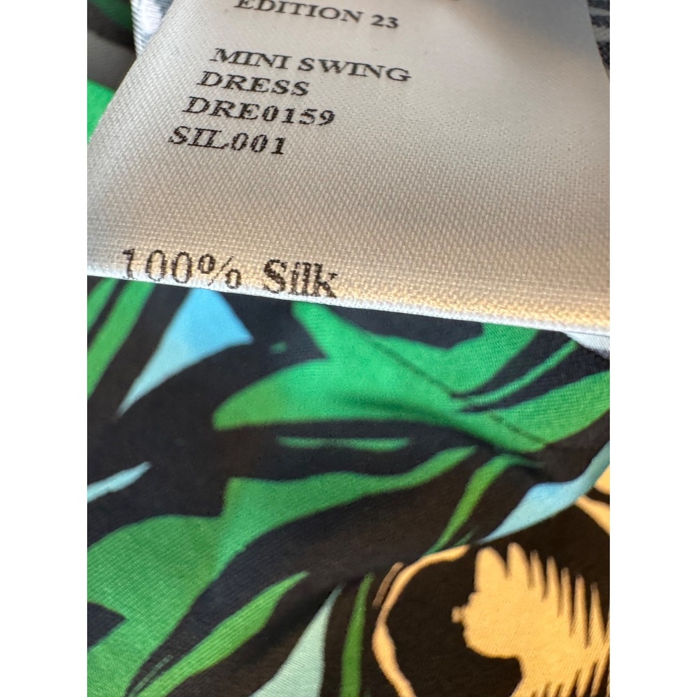 La Double J's Dress small Mini Swing Big Blooms Viola Silk Floral RSP $560 blue - Picture 9 of 10